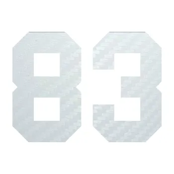 Polep vozidla Startovní číslo 83 (51 - 3D karbon bílý) SAMOLEPKA NA AUTO, NÁLEPKA, FÓLIE, POLEP, TUNING, VLASTNÍ TEXT, TISK, AUTOSAMOLEPKY.cz, POLEPY, OBRÁZEK, LOGO, 3D STICKERS