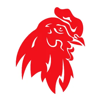 Samolepící dekorace SAMOLEPKA Slepička 001 pravá hlava (10 - červená) NA AUTO, NÁLEPKA, FÓLIE, POLEP, TUNING, VLASTNÍ TEXT, TISK, AUTOSAMOLEPKY.cz, POLEPY, OBRÁZEK, LOGO, SAMOLEPKY