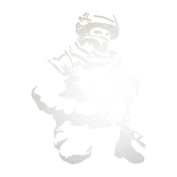 Samolepící dekorace SAMOLEPKA Voják 008 pravá (82 - odrazková reflexní bílá) NA AUTO, NÁLEPKA, FÓLIE, POLEP, TUNING, VLASTNÍ TEXT, TISK, AUTOSAMOLEPKY.cz, POLEPY, OBRÁZEK, LOGO, SAMOLEPKY