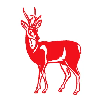 Samolepící dekorace SAMOLEPKA Srnec 005 levá (10 - červená) NA AUTO, NÁLEPKA, FÓLIE, POLEP, TUNING, VLASTNÍ TEXT, TISK, AUTOSAMOLEPKY.cz, POLEPY, OBRÁZEK, LOGO, SAMOLEPKY