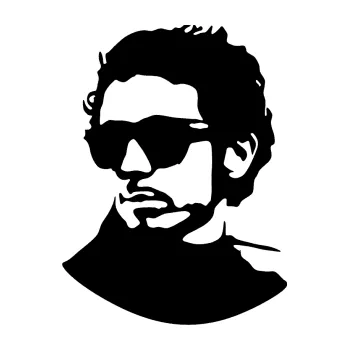 Samolepící dekorace SAMOLEPKA Valentino Rossi silueta levá (01 - černá) NA AUTO, NÁLEPKA, FÓLIE, POLEP, TUNING, VLASTNÍ TEXT, TISK, AUTOSAMOLEPKY.cz, POLEPY, OBRÁZEK, LOGO, SAMOLEPKY