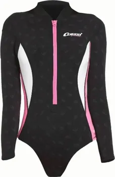 Neoprenový oblek Cressi Termico Lady neoprenové plavky s dlouhým rukávem černé/růžové