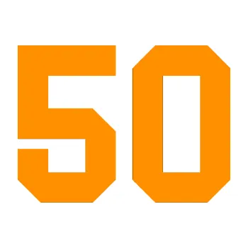 Polep vozidla Startovní číslo 50 (06 - oranžová) SAMOLEPKA NA AUTO, NÁLEPKA, FÓLIE, POLEP, TUNING, VLASTNÍ TEXT, TISK, AUTOSAMOLEPKY.cz, POLEPY, OBRÁZEK, LOGO, 3D STICKERS