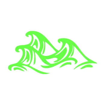 Samolepící dekorace SAMOLEPKA Vlny 005 levá moře (71 - Fluorescentní zelená) NA AUTO, NÁLEPKA, FÓLIE, POLEP, TUNING, VLASTNÍ TEXT, TISK, AUTOSAMOLEPKY.cz, POLEPY, OBRÁZEK, LOGO, SAMOLEPKY