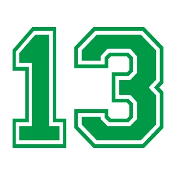 Polep vozidla Startovní číslo 13 typ 4 (12 - zelená) SAMOLEPKA NA AUTO, NÁLEPKA, FÓLIE, POLEP, TUNING, VLASTNÍ TEXT, TISK, AUTOSAMOLEPKY.cz, POLEPY, OBRÁZEK, LOGO, 3D STICKERS