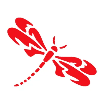 Samolepící dekorace SAMOLEPKA Vážka 001 pravá (10 - červená) NA AUTO, NÁLEPKA, FÓLIE, POLEP, TUNING, VLASTNÍ TEXT, TISK, AUTOSAMOLEPKY.cz, POLEPY, OBRÁZEK, LOGO, SAMOLEPKY