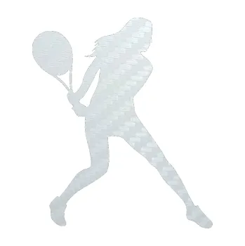 Polep vozidla SAMOLEPKA Tenistka 002 pravá (51 - 3D karbon bílý) NA AUTO, NÁLEPKA, FÓLIE, POLEP, TUNING, VLASTNÍ TEXT, TISK, AUTOSAMOLEPKY.cz, POLEPY, OBRÁZEK, LOGO, SAMOLEPKY