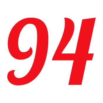 Polep vozidla Startovní číslo 94 typ 3 (10 - červená) SAMOLEPKA NA AUTO, NÁLEPKA, FÓLIE, POLEP, TUNING, VLASTNÍ TEXT, TISK, AUTOSAMOLEPKY.cz, POLEPY, OBRÁZEK, LOGO, 3D STICKERS