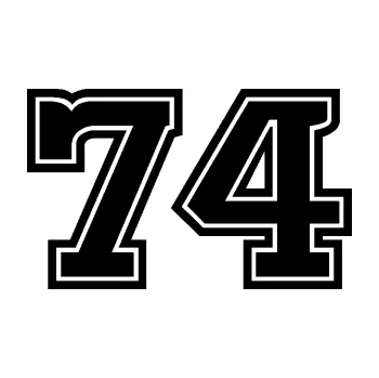 Polep vozidla Startovní číslo 74 typ 5 (01 - černá) SAMOLEPKA NA AUTO, NÁLEPKA, FÓLIE, POLEP, TUNING, VLASTNÍ TEXT, TISK, AUTOSAMOLEPKY.cz, POLEPY, OBRÁZEK, LOGO, 3D STICKERS