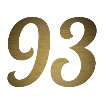 Polep vozidla Startovní číslo 93 typ 3 (64 - škrábaný kov zlatý) SAMOLEPKA NA AUTO, NÁLEPKA, FÓLIE, POLEP, TUNING, VLASTNÍ TEXT, TISK, AUTOSAMOLEPKY.cz, POLEPY, OBRÁZEK, LOGO, 3D STICKERS