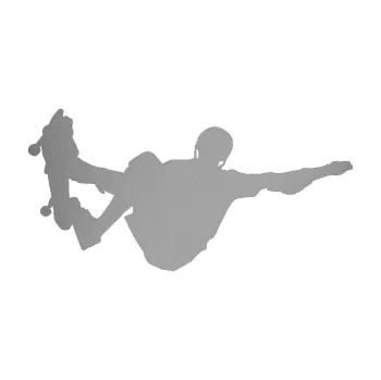 Samolepicí dekorace na vozidlo Skateboard 007 pravá (42 - stříbrná metalíza) SAMOLEPKA NA AUTO, NÁLEPKA, FÓLIE, POLEP, TUNING, VLASTNÍ TEXT, TISK, AUTOSAMOLEPKY.cz, POLEPY, OBRÁZEK, LOGO, 3D STICKERS