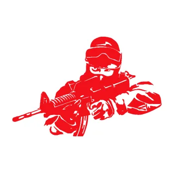 Samolepící dekorace SAMOLEPKA Voják 009 levá (10 - červená) NA AUTO, NÁLEPKA, FÓLIE, POLEP, TUNING, VLASTNÍ TEXT, TISK, AUTOSAMOLEPKY.cz, POLEPY, OBRÁZEK, LOGO, SAMOLEPKY