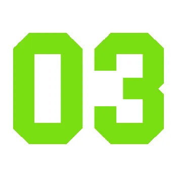 Polep vozidla Startovní číslo 03 (04 - zelená kawasaki) SAMOLEPKA NA AUTO, NÁLEPKA, FÓLIE, POLEP, TUNING, VLASTNÍ TEXT, TISK, AUTOSAMOLEPKY.cz, POLEPY, OBRÁZEK, LOGO, 3D STICKERS