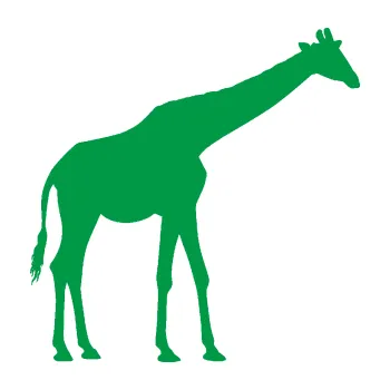 Samolepící dekorace Žirafa 002 pravá (12 - zelená) SAMOLEPKA NA AUTO, NÁLEPKA, FÓLIE, POLEP, TUNING, VLASTNÍ TEXT, TISK, AUTOSAMOLEPKY.cz, POLEPY, OBRÁZEK, LOGO, 3D STICKERS