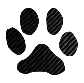 Samolepící dekorace Tlapka 001 levá (50 - 3D karbon černý) SAMOLEPKA NA AUTO, NÁLEPKA, FÓLIE, POLEP, TUNING, VLASTNÍ TEXT, TISK, AUTOSAMOLEPKY.cz, POLEPY, OBRÁZEK, LOGO, 3D STICKERS