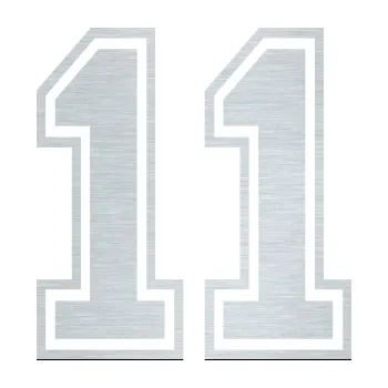 Polep vozidla Startovní číslo 11 typ 4 (61 - škrábaný hliník) SAMOLEPKA NA AUTO, NÁLEPKA, FÓLIE, POLEP, TUNING, VLASTNÍ TEXT, TISK, AUTOSAMOLEPKY.cz, POLEPY, OBRÁZEK, LOGO, 3D STICKERS