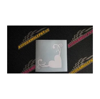 Samolepící dekorace Srdce dekor pravá (17 - šedá) SAMOLEPKA NA AUTO, NÁLEPKA, FÓLIE, POLEP, TUNING, VLASTNÍ TEXT, TISK, AUTOSAMOLEPKY.cz, POLEPY, OBRÁZEK, LOGO, 3D STICKERS