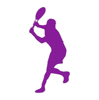 Polep vozidla Tenista 012 levá (14 - fialová) SAMOLEPKA NA AUTO, NÁLEPKA, FÓLIE, POLEP, TUNING, VLASTNÍ TEXT, TISK, AUTOSAMOLEPKY.cz, POLEPY, OBRÁZEK, LOGO, 3D STICKERS