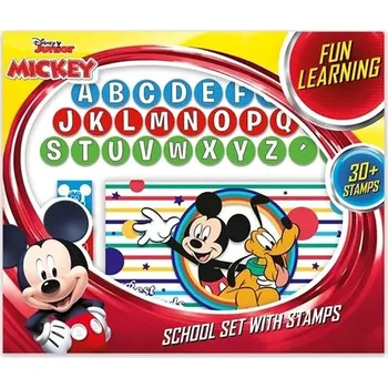 Dětské razítko Školní set s razítky Mickey a závodníci Kniha