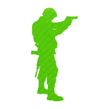 Samolepící dekorace SAMOLEPKA Voják 002 pravá (58 - 3D karbon zelený kawasaki) NA AUTO, NÁLEPKA, FÓLIE, POLEP, TUNING, VLASTNÍ TEXT, TISK, AUTOSAMOLEPKY.cz, POLEPY, OBRÁZEK, LOGO, SAMOLEPKY