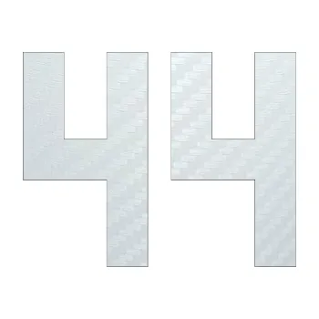 Polep vozidla Startovní číslo 44 (51 - 3D karbon bílý) SAMOLEPKA NA AUTO, NÁLEPKA, FÓLIE, POLEP, TUNING, VLASTNÍ TEXT, TISK, AUTOSAMOLEPKY.cz, POLEPY, OBRÁZEK, LOGO, 3D STICKERS