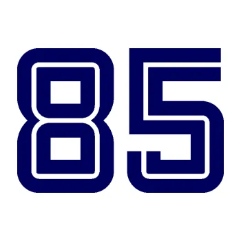 Polep vozidla Startovní číslo 85 typ 7 (23 - tmavě modrá) SAMOLEPKA NA AUTO, NÁLEPKA, FÓLIE, POLEP, TUNING, VLASTNÍ TEXT, TISK, AUTOSAMOLEPKY.cz, POLEPY, OBRÁZEK, LOGO, 3D STICKERS