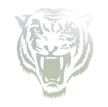 Polep vozidla SAMOLEPKA Tygr 005 levá hlava (60 - pískované sklo) NA AUTO, NÁLEPKA, FÓLIE, POLEP, TUNING, VLASTNÍ TEXT, TISK, AUTOSAMOLEPKY.cz, POLEPY, OBRÁZEK, LOGO, SAMOLEPKY