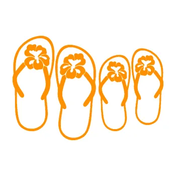 Samolepící dekorace SAMOLEPKA Ty a já 002 žabky (06 - oranžová) NA AUTO, NÁLEPKA, FÓLIE, POLEP, TUNING, VLASTNÍ TEXT, TISK, AUTOSAMOLEPKY.cz, POLEPY, OBRÁZEK, LOGO, SAMOLEPKY