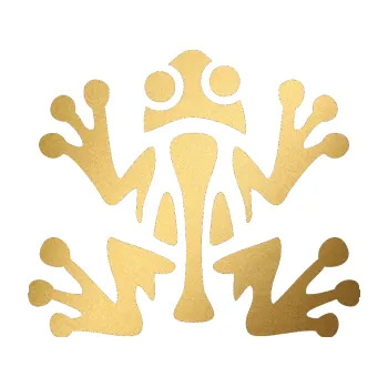 Samolepící dekorace SAMOLEPKA Žabička 001 (43 - zlatá metalíza) NA AUTO, NÁLEPKA, FÓLIE, POLEP, TUNING, VLASTNÍ TEXT, TISK, AUTOSAMOLEPKY.cz, POLEPY, OBRÁZEK, LOGO, SAMOLEPKY