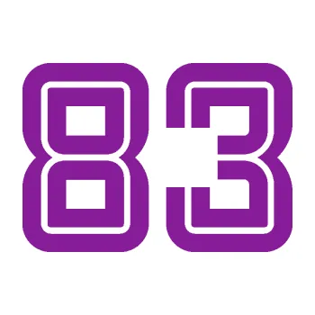 Polep vozidla Startovní číslo 83 typ 7 (14 - fialová) SAMOLEPKA NA AUTO, NÁLEPKA, FÓLIE, POLEP, TUNING, VLASTNÍ TEXT, TISK, AUTOSAMOLEPKY.cz, POLEPY, OBRÁZEK, LOGO, 3D STICKERS