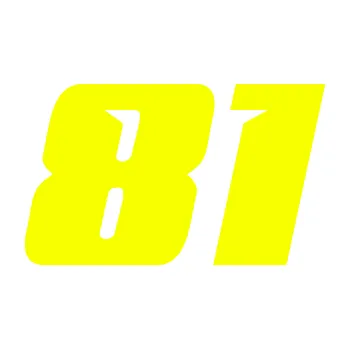 Polep vozidla Startovní číslo 81 typ 6 (70 - Fluorescentní žlutá) SAMOLEPKA NA AUTO, NÁLEPKA, FÓLIE, POLEP, TUNING, VLASTNÍ TEXT, TISK, AUTOSAMOLEPKY.cz, POLEPY, OBRÁZEK, LOGO, 3D STICKERS