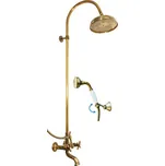 Baterie vanová nástěnná s tyčí a sprchami MORAVA RETRO RAV Slezák MK159.5/3SM (150 mm)