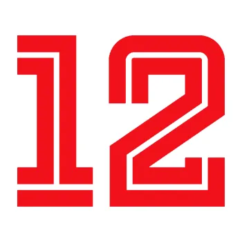 Polep vozidla SAMOLEPKA Startovní číslo 12 typ 7 (10 - červená) NA AUTO, NÁLEPKA, FÓLIE, POLEP, TUNING, VLASTNÍ TEXT, TISK, AUTOSAMOLEPKY.cz, POLEPY, OBRÁZEK, LOGO, SAMOLEPKY