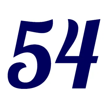 Polep vozidla Startovní číslo 54 typ 3 (23 - tmavě modrá) SAMOLEPKA NA AUTO, NÁLEPKA, FÓLIE, POLEP, TUNING, VLASTNÍ TEXT, TISK, AUTOSAMOLEPKY.cz, POLEPY, OBRÁZEK, LOGO, 3D STICKERS