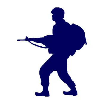 Samolepící dekorace SAMOLEPKA Voják 016 levá (23 - tmavě modrá) NA AUTO, NÁLEPKA, FÓLIE, POLEP, TUNING, VLASTNÍ TEXT, TISK, AUTOSAMOLEPKY.cz, POLEPY, OBRÁZEK, LOGO, SAMOLEPKY