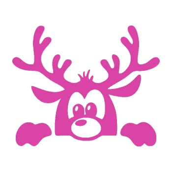 Samolepící dekorace Sob 002 levá vykukuje (16 - růžová) SAMOLEPKA NA AUTO, NÁLEPKA, FÓLIE, POLEP, TUNING, VLASTNÍ TEXT, TISK, AUTOSAMOLEPKY.cz, POLEPY, OBRÁZEK, LOGO, 3D STICKERS