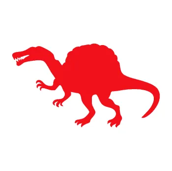 Samolepící dekorace SAMOLEPKA Spinosaurus 001 levá (10 - červená) NA AUTO, NÁLEPKA, FÓLIE, POLEP, TUNING, VLASTNÍ TEXT, TISK, AUTOSAMOLEPKY.cz, POLEPY, OBRÁZEK, LOGO, SAMOLEPKY