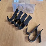 Benco Koupelnový věšák IDEAL, háček na topné těleso - balení 6 ks - černá