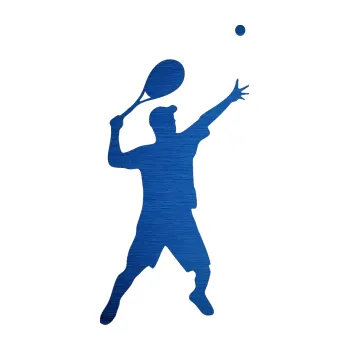 Polep vozidla Tenista 001 pravá (65 - škrábaný kov modrý) SAMOLEPKA NA AUTO, NÁLEPKA, FÓLIE, POLEP, TUNING, VLASTNÍ TEXT, TISK, AUTOSAMOLEPKY.cz, POLEPY, OBRÁZEK, LOGO, 3D STICKERS