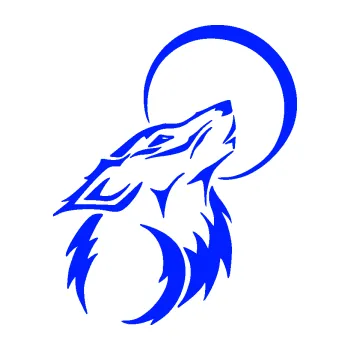 Polep vozidla Vlk 014 pravá vyje na měsíc (19 - modrá dynamic) SAMOLEPKA NA AUTO, NÁLEPKA, FÓLIE, POLEP, TUNING, VLASTNÍ TEXT, TISK, AUTOSAMOLEPKY.cz, POLEPY, OBRÁZEK, LOGO, 3D STICKERS