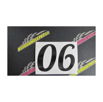 Polep vozidla Startovní číslo 06 typ 3 (17 - šedá) SAMOLEPKA NA AUTO, NÁLEPKA, FÓLIE, POLEP, TUNING, VLASTNÍ TEXT, TISK, AUTOSAMOLEPKY.cz, POLEPY, OBRÁZEK, LOGO, 3D STICKERS