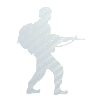 Samolepící dekorace SAMOLEPKA Voják 016 pravá (51 - 3D karbon bílý) NA AUTO, NÁLEPKA, FÓLIE, POLEP, TUNING, VLASTNÍ TEXT, TISK, AUTOSAMOLEPKY.cz, POLEPY, OBRÁZEK, LOGO, SAMOLEPKY