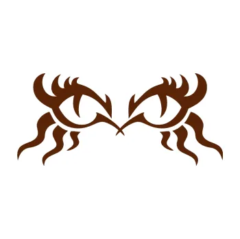 Polep vozidla Tetování 183 oči (15 - hnědá) SAMOLEPKA NA AUTO, NÁLEPKA, FÓLIE, POLEP, TUNING, VLASTNÍ TEXT, TISK, AUTOSAMOLEPKY.cz, POLEPY, OBRÁZEK, LOGO, 3D STICKERS