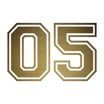 Polep vozidla Startovní číslo 05 typ 4 (64 - škrábaný kov zlatý) SAMOLEPKA NA AUTO, NÁLEPKA, FÓLIE, POLEP, TUNING, VLASTNÍ TEXT, TISK, AUTOSAMOLEPKY.cz, POLEPY, OBRÁZEK, LOGO, 3D STICKERS