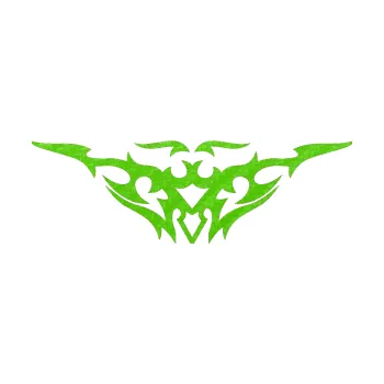 Polep vozidla Tetování 002 (58 - 3D karbon zelený kawasaki) SAMOLEPKA NA AUTO, NÁLEPKA, FÓLIE, POLEP, TUNING, VLASTNÍ TEXT, TISK, AUTOSAMOLEPKY.cz, POLEPY, OBRÁZEK, LOGO, 3D STICKERS