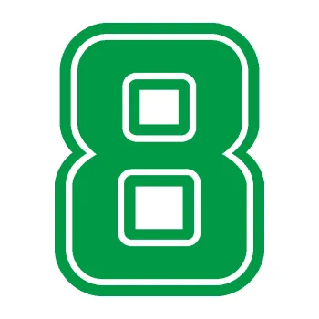 Polep vozidla Startovní číslo 8 typ 5 (12 - zelená) SAMOLEPKA NA AUTO, NÁLEPKA, FÓLIE, POLEP, TUNING, VLASTNÍ TEXT, TISK, AUTOSAMOLEPKY.cz, POLEPY, OBRÁZEK, LOGO, 3D STICKERS
