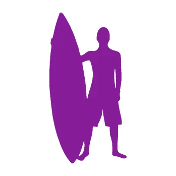 Polep vozidla SAMOLEPKA Surfař 002 levá (14 - fialová) NA AUTO, NÁLEPKA, FÓLIE, POLEP, TUNING, VLASTNÍ TEXT, TISK, AUTOSAMOLEPKY.cz, POLEPY, OBRÁZEK, LOGO, SAMOLEPKY