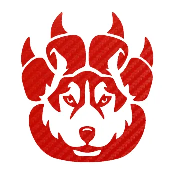 Polep vozidla SAMOLEPKA Vlk 030 s tlapkou (53 - 3D karbon červený) NA AUTO, NÁLEPKA, FÓLIE, POLEP, TUNING, VLASTNÍ TEXT, TISK, AUTOSAMOLEPKY.cz, POLEPY, OBRÁZEK, LOGO, SAMOLEPKY