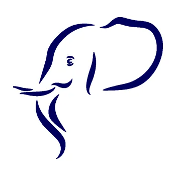 Samolepící dekorace SAMOLEPKA Slon 029 levá (23 - tmavě modrá) NA AUTO, NÁLEPKA, FÓLIE, POLEP, TUNING, VLASTNÍ TEXT, TISK, AUTOSAMOLEPKY.cz, POLEPY, OBRÁZEK, LOGO, SAMOLEPKY