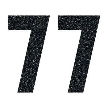 Polep vozidla Startovní číslo 77 (85 - Ultra Metalic černá) SAMOLEPKA NA AUTO, NÁLEPKA, FÓLIE, POLEP, TUNING, VLASTNÍ TEXT, TISK, AUTOSAMOLEPKY.cz, POLEPY, OBRÁZEK, LOGO, 3D STICKERS